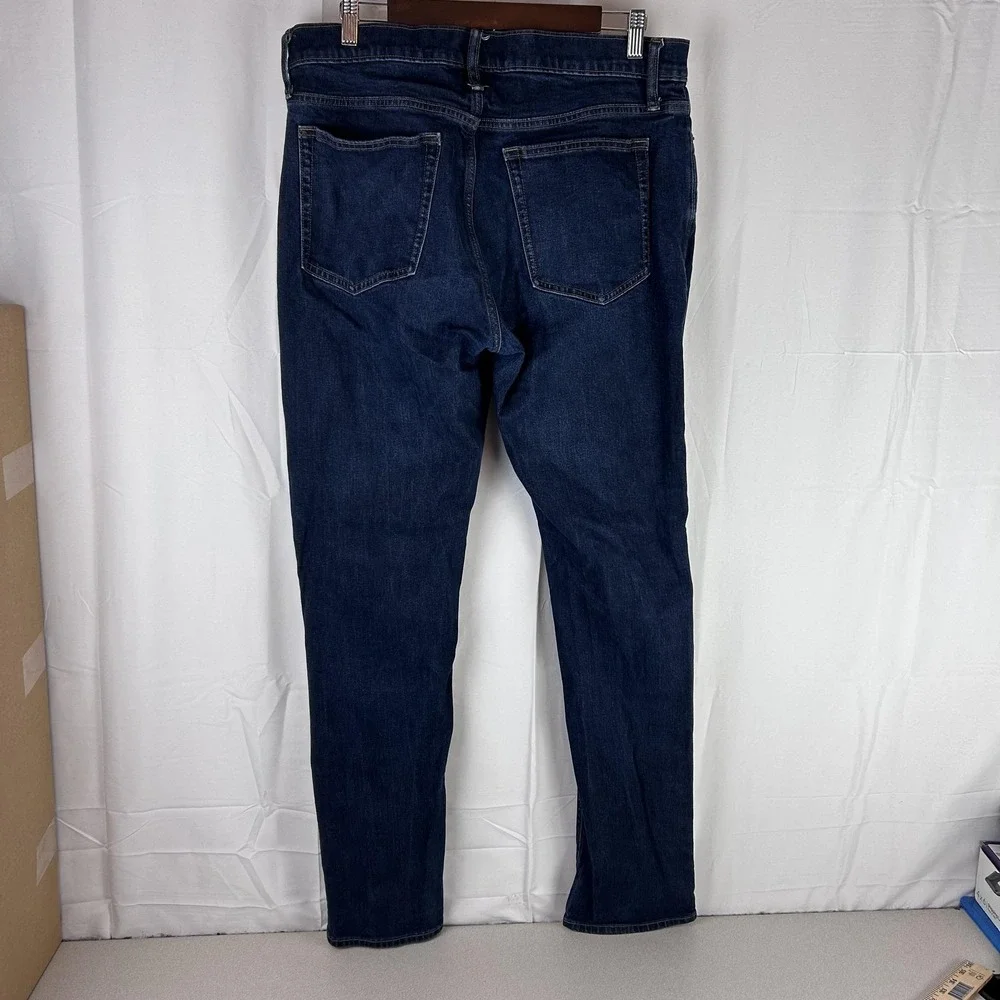 J.Crew Jeans Mens 35x34 Blue Dark Wash‎ Athletic Slim Flex Stretch Reimagined